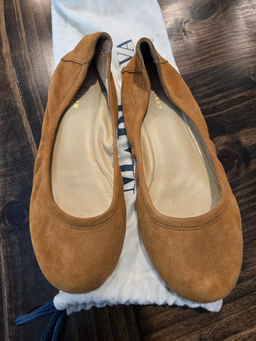Cole Haan Suede Ballet Flats in Tan Brown 5.5 B